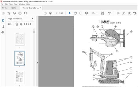 yanmar vio50 parts manual